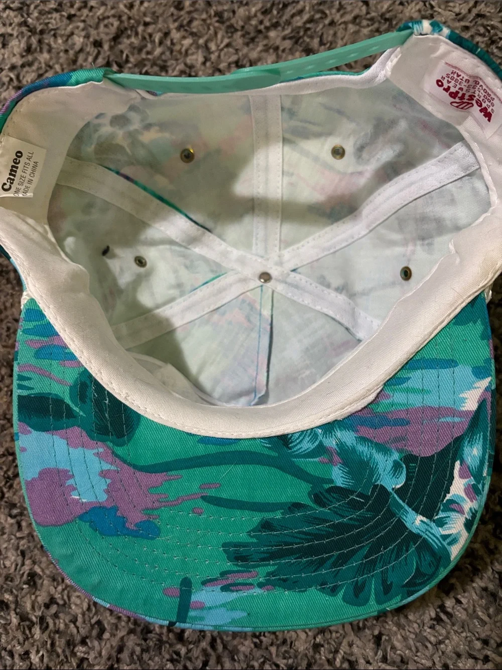 Teal Tropical Trucker Hat